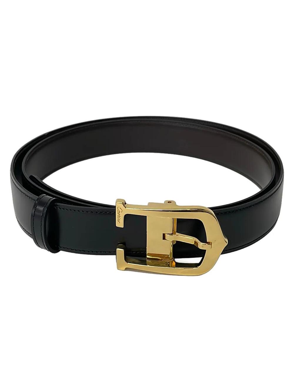 Cartier C Aronge Black Brown Leather #284260C50B